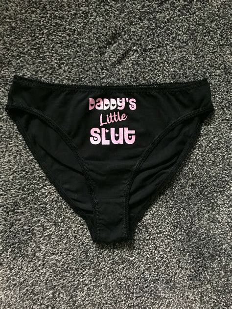 daddy s little slut knickers naughty underwear ddlg kinky bdsm
