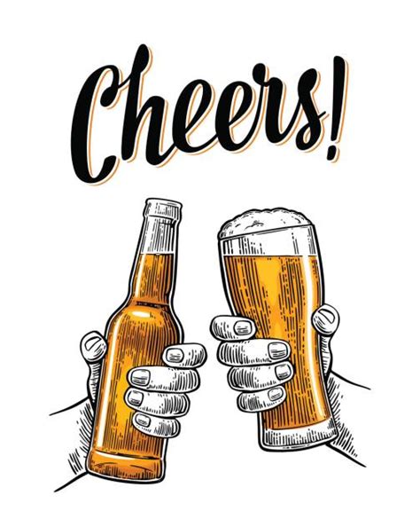 Best Cheers Beer Illustrations Royalty Free Vector