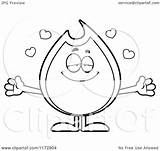 Hug Wanting Mascot Loving Fire Clipart Cartoon Cory Thoman Outlined Coloring Vector 2021 sketch template