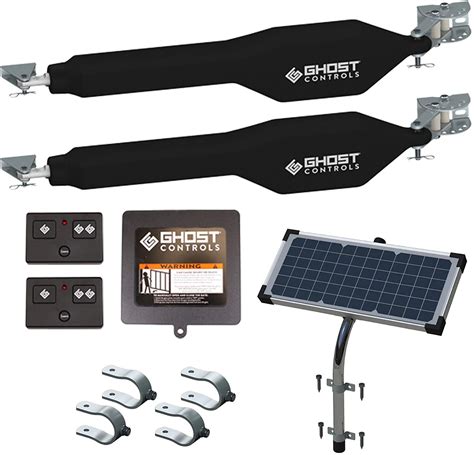 ghost controls tdsxp heavy duty solar dual automatic gate opener kit  swing gates