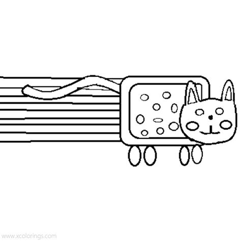 nyan cat coloring pages   printable xcoloringscom