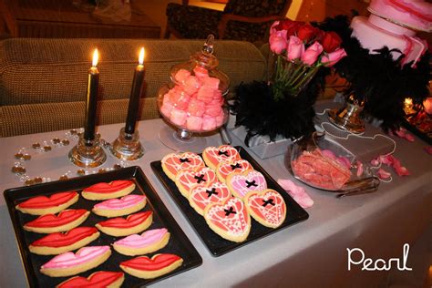 Burlesque Party Ideas Pearl Cakes Events Dessert Table
