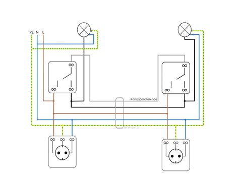 wechselschaltung installation mit schaltplan hauselektrik elektroinstallation selber machen