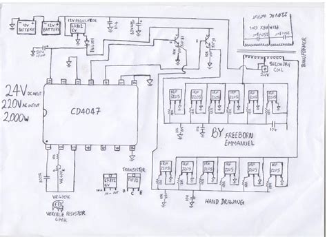 build  kva inverter circuit diagram  watt inverter
