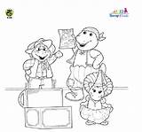 Barney Coloring Pages Printable Friends Bop Baby sketch template