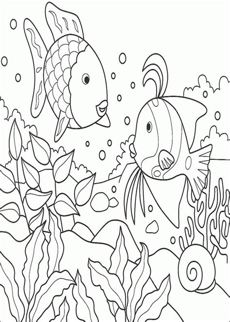 rainbow fish coloring pages coloringpagesabccom