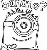 Banana Coloring Minion Question Pages Wecoloringpage 410kb 2514 sketch template