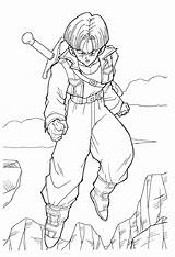 Coloring Dragon Ball Gotenks Trunks Pages Popular Kids sketch template