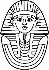 Drawing Egyptian Pharaoh Sarcophagus Tut Getcolorings Birijus Goddess sketch template