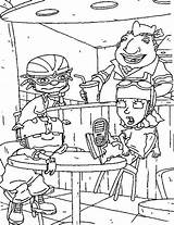 Rocket Power Coloring Pages Sheets Disappointed Books Kids sketch template