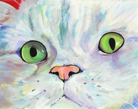 Sweet Puss Painting By Pat Saunders White Fine Art America