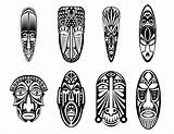 African Masks Coloring Africa Pages Tribal Choose Board Tattoo sketch template