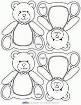 Bear Teddy Printable Baby Shower Coloring Printables Pages Thank Cards Template Templates Blank Kids Bears Name Cut Tags Shapes Theme sketch template