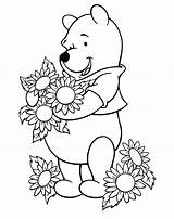 Coloring Sunflower Pages Sunflowers Pooh Winnie Color Kids Printable Clipart Drawing Sheets Google Colouring Coloring4free Flower Books Flowers Sheet Print sketch template
