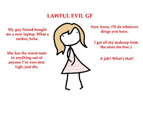 lawful evil gf ideal gf   meme