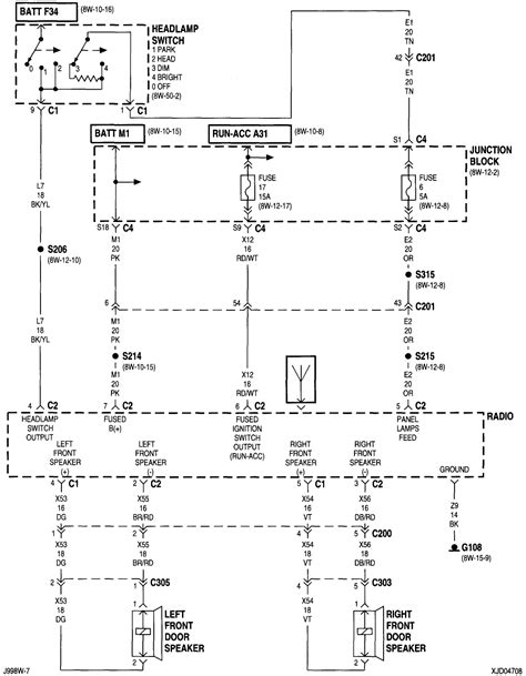 jeep cherokee radio wiring diagram  faceitsaloncom
