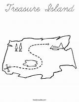 Coloring Treasure Island Cursive Built California Usa sketch template