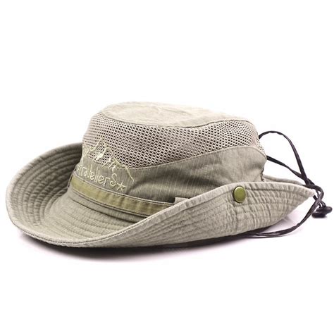 katoen zonnehoed heren zomer hoed uv bescherming wandelhoed vissen hoed trekking opvouwbare