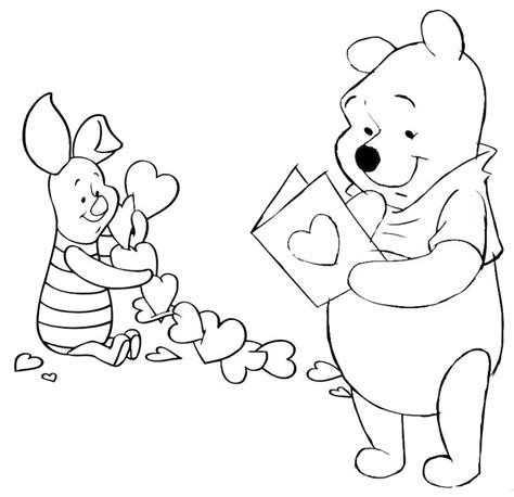 pooh valentines day coloring pages valentines day coloring page