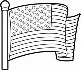 Flag Usa Coloring Printable Pages Fly sketch template