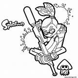 Splatoon Inklings Inkling Protagonist Ausmalbild Kleurplaten Nintendo sketch template