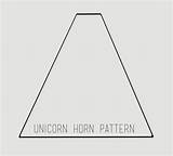 Unicornio Horn Cuerno Molde Orejas Foami Moldes Chifre Horns Unicornios Cuernos Diadema sketch template