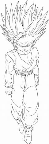 Gohan Saiyan Dragon Lineart Goku Dbz Brusselthesaiyan sketch template