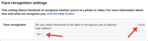 how to turn off facial recognition on facebook