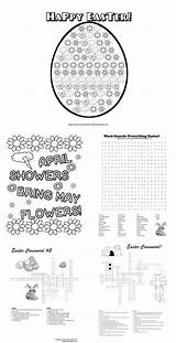 Easter Printables Coloring Sheets Kids 5minutesformom Crosswords sketch template