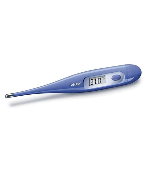 buy beurer ft  digital clinical flexible tip thermometer blue    price  india