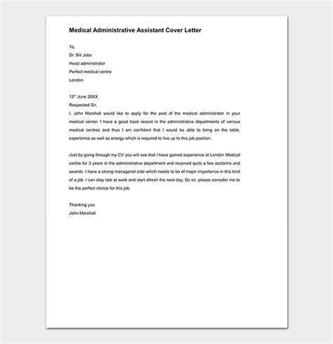 cover letter administrative assistant word 89 cover