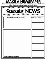 Newspaper Coloring Template Writing Crayola Pages Own Make Print Templates Color Blank Write Activities Format Codes Draw Activity Tiger Cool sketch template