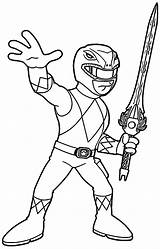 Coloring Pages Rangers Ranger Power Red Mighty Morphin Mmpr Popular sketch template