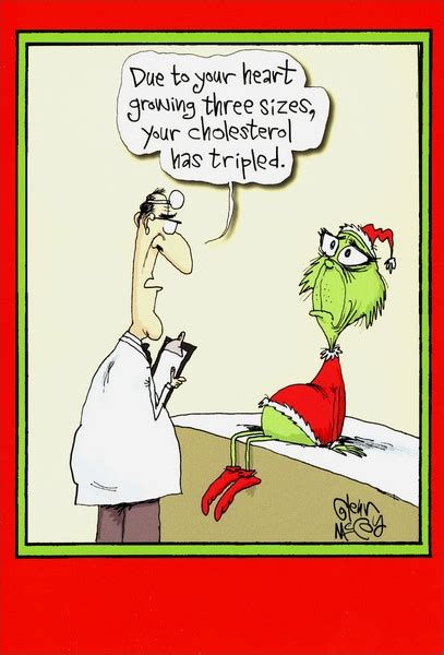 grinch with doctor 1 card 1 envelope nobleworks funny christmas card