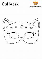 Masks Masquerade Maske Katzen Vorlage Kreativ Schmetterling Vorlagen Masken 123kidsfun sketch template