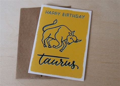 items similar  happy birthday taurus greeting card  etsy