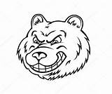Bear Angry Cartoon Vector Drawing Illustration Stock Getdrawings Isolated Background Style sketch template