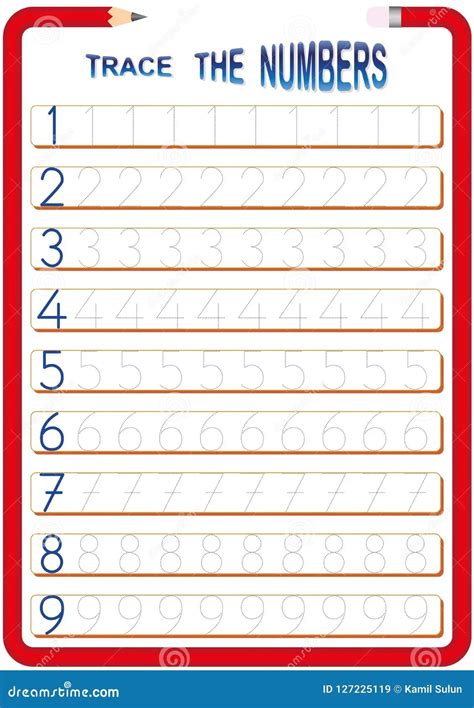 kids numbers worksheet