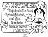 Coloring November Bible Pages Psalms Psalm Printable Print Activity Getcolorings sketch template