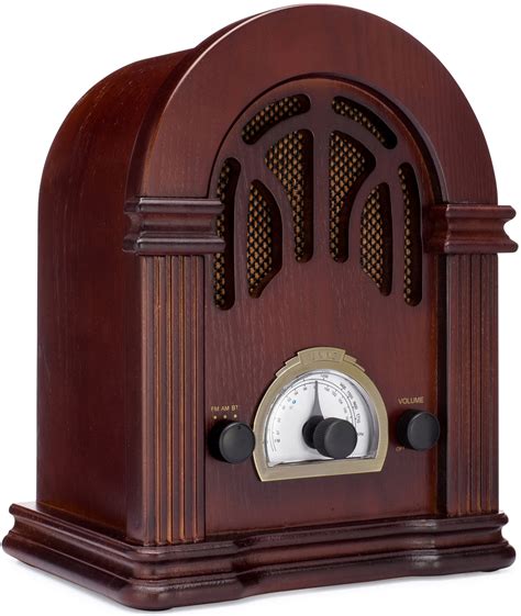 clearclick retro amfm radio  bluetooth classic wooden vintage