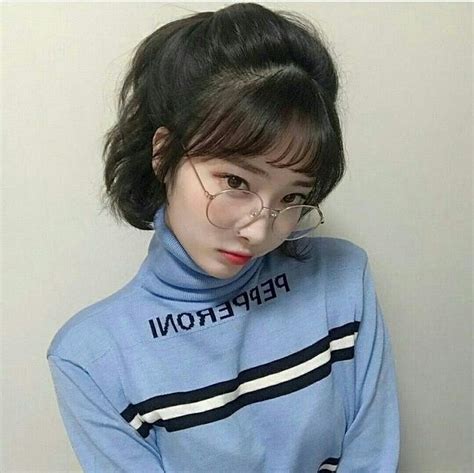 Round Glasses Uzzlang Girl Ulzzang Girl Cute Korean Girl