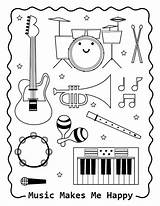 Coloring Music Pages Instruments Printable Instrument Lds Musical Kids Orchestra Class Xylophone Lessons Worksheets Preschool Colouring Themed Primary Activities Kiddos sketch template