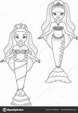 Sirenas Princesas Princesa Munecas sketch template