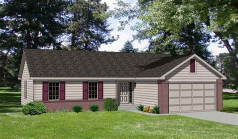 ranch elevation  plan  cottage style house plans family house plans ranch house plans