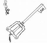 Keyblade Sora sketch template