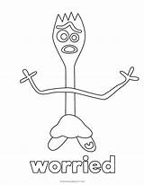 Forky Emotions Feeling Educational Simpleeverydaymom sketch template