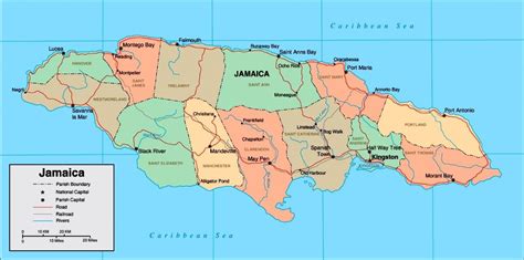 Pin By Michele Britton On Maps Jamaica Map Jamaica Detailed Map