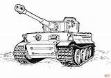 Tank Coloring Pages Sherman Tiger Sketch Template sketch template