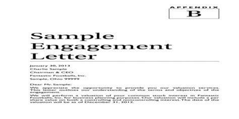 engagement letter assignment point