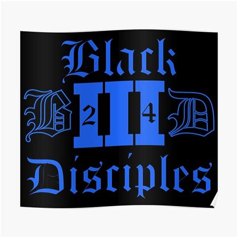 black disciples bd poster  dirtydunnz redbubble